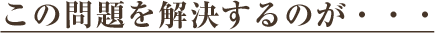 この問題を解決するのが…